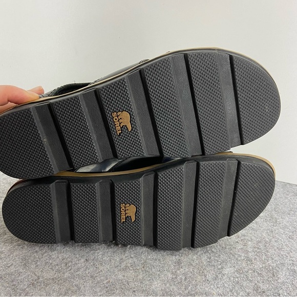 Sorel Torpeda Lace II Sandal Black Buttery Soft Leather Women's Size 8.5 - Picture 7 of 12